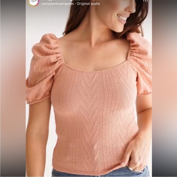 Carly Jean Los Angeles Jenny Top in Peach - Size XS - Picture 5 of 6